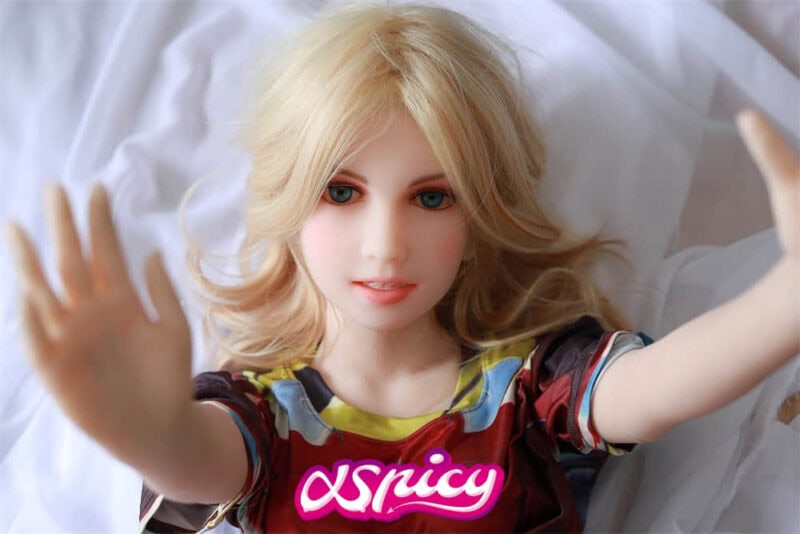 125cm smiling girl blondie TPE sex doll (10)