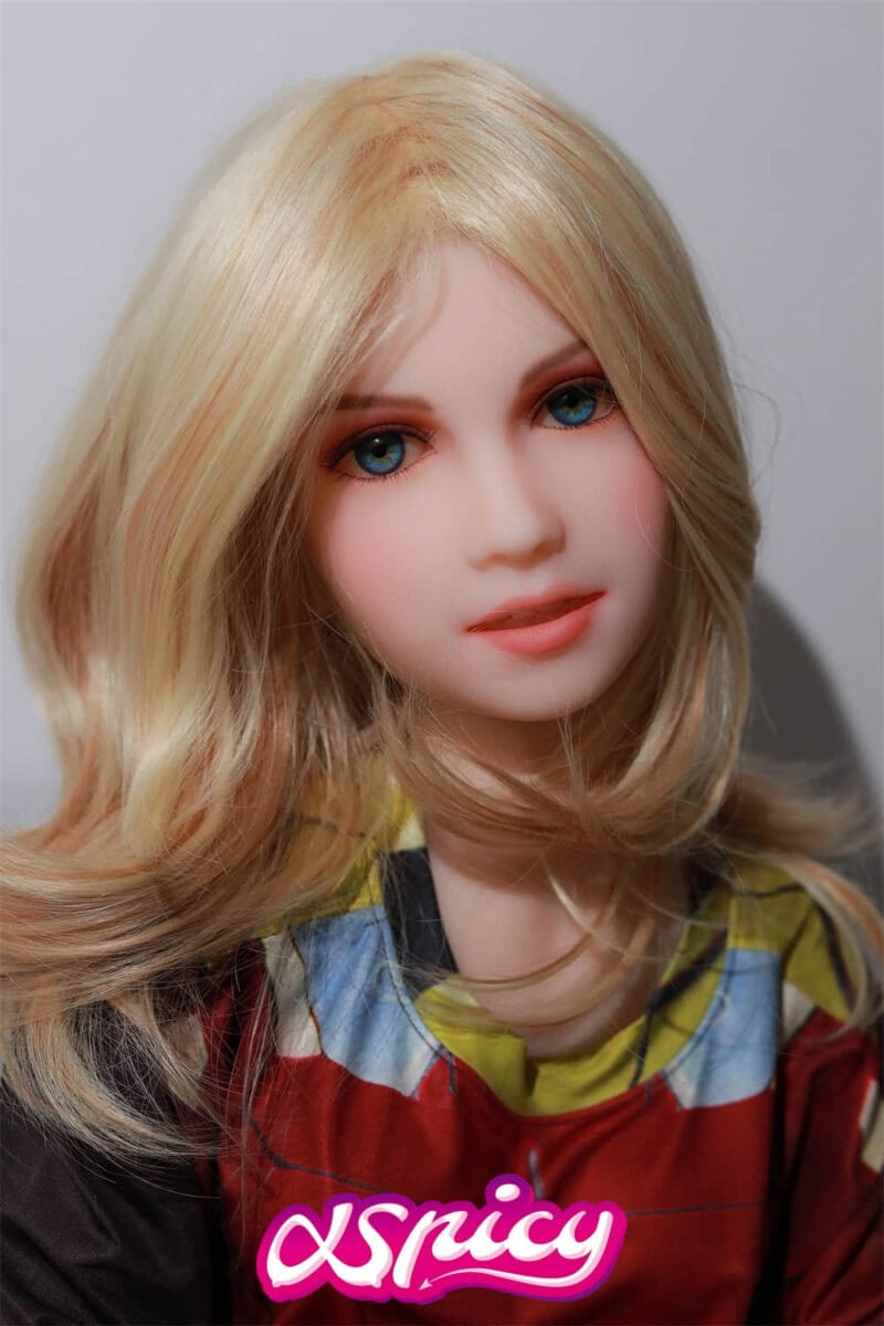 125cm smiling girl blondie TPE sex doll (2)