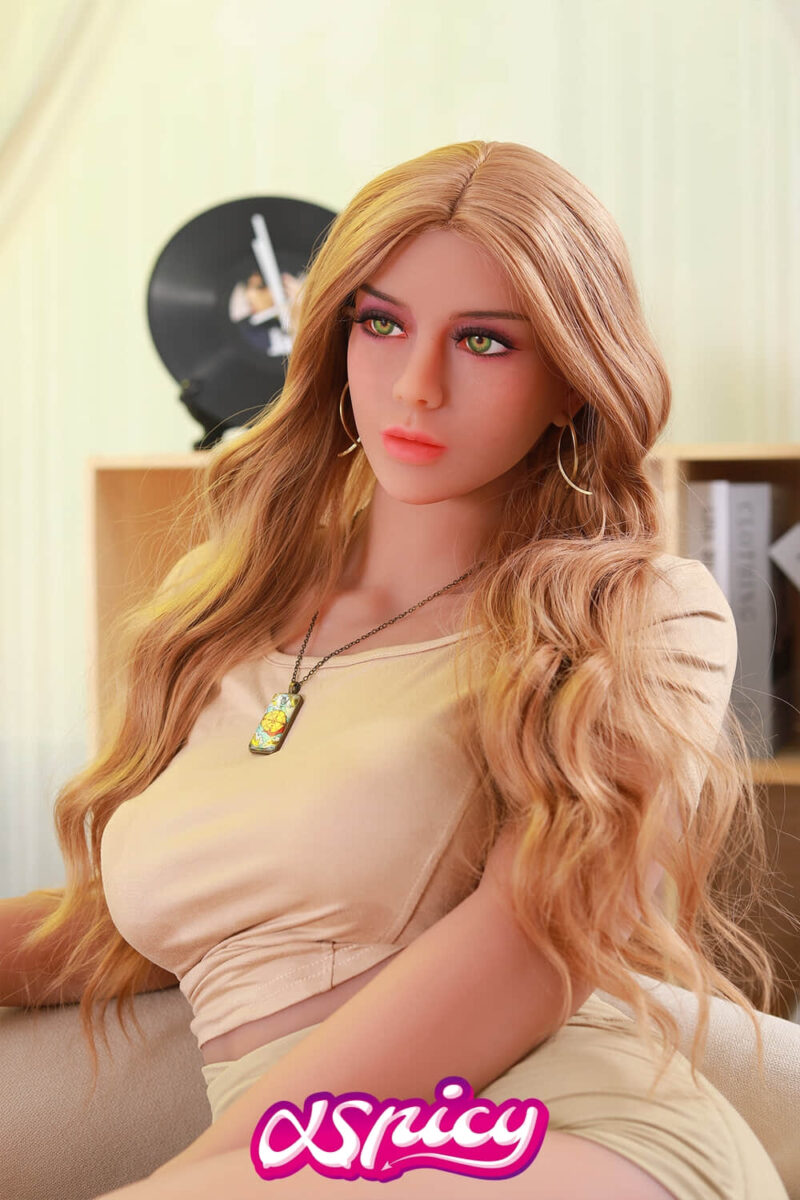 160cm Huge Butt Big Breast Blondie TPE Sex Doll (14)