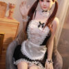 148cm pretty girl maid cosplay sex doll silicone head tpe body (1)