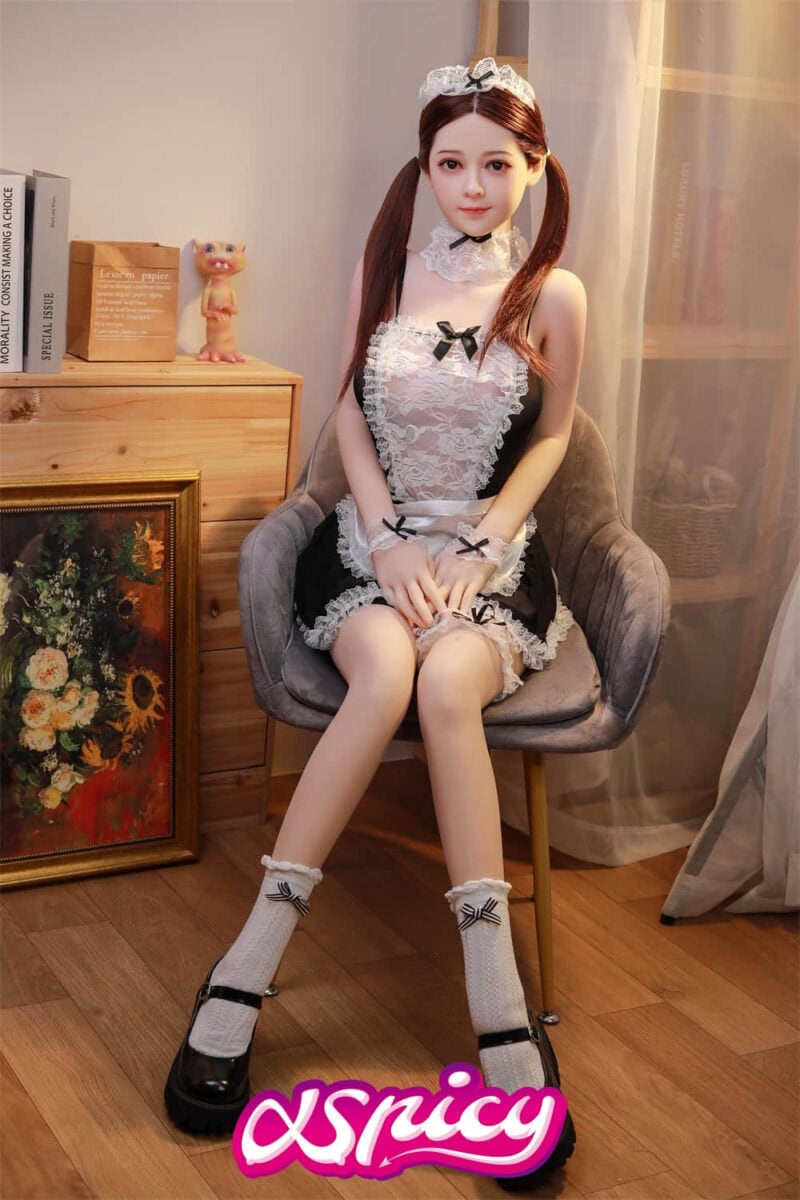 148cm pretty girl maid cosplay sex doll silicone head tpe body (19)