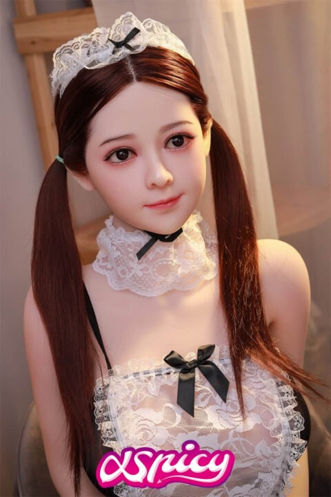 148cm pretty girl maid cosplay sex doll silicone head tpe body (20)